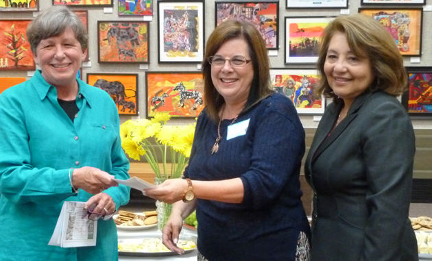 Pam Maines, WF; Michele Allyn, Friends of the SB Library; Irene Macias, SB Public Library Director