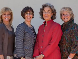 WF Leadership-Melissa Gough, PL Co-chair, Nancy Harter and Sallie Coughlin, Steering Co-chairs and Sarah Stokes, PL Co-chair