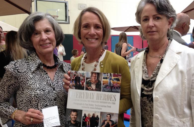 Carol Palladini, Susan Robeck, Carrie Lundquist receive the Girls Inc. award
